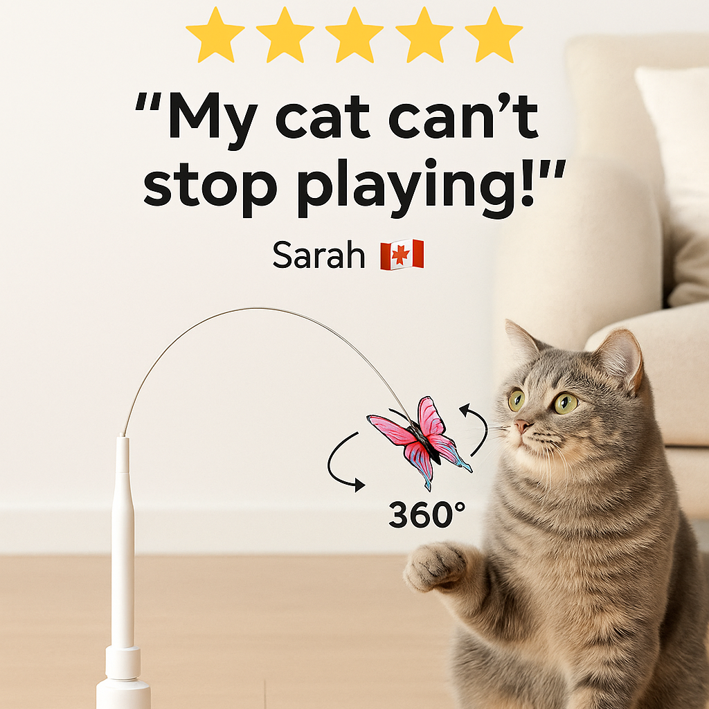Smart Butterfly Cat Toy — Automatic Teaser for Active Cats 🐾