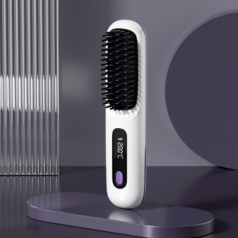 🔥Wireless Ceramic Heating Hair Straightening Comb