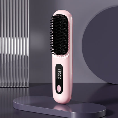 🔥Wireless Ceramic Heating Hair Straightening Comb