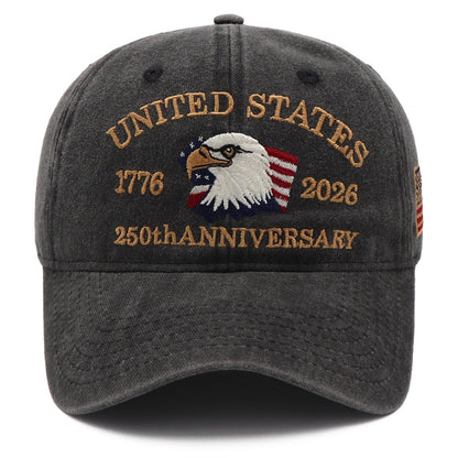 Exclusive USA 250th Anniversary Eagle Cap (1776–2026) —  Embroidered