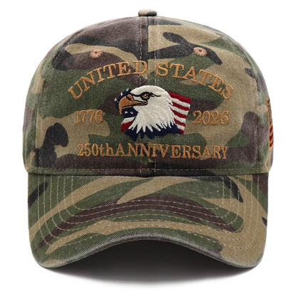 Exclusive USA 250th Anniversary Eagle Cap (1776–2026) —  Embroidered