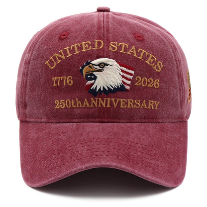 Exclusive USA 250th Anniversary Eagle Cap (1776–2026) —  Embroidered