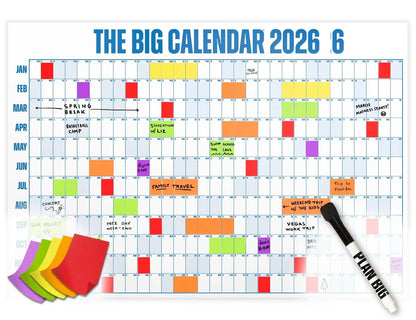 🔥Last Day 49% OFF 📅The Big Calendar 2026 - Design Your Amazing 2026!🏃