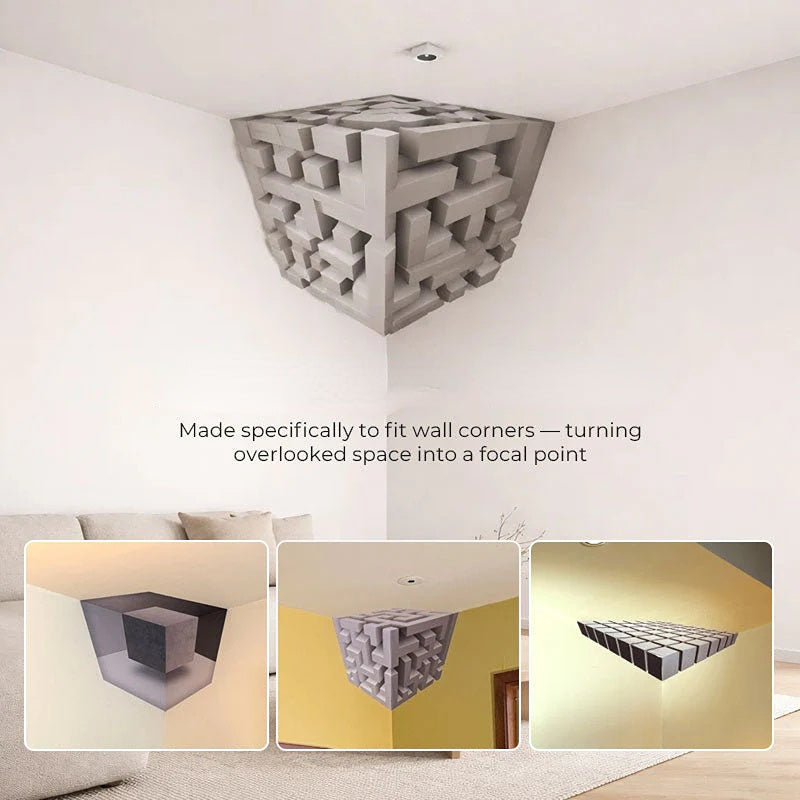 3D Optical Illusion Corner Wall Decal.