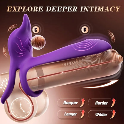 🎁Alisanda® Enchanted Girl Luxe Smart Vibrating Ring – App-Controlled Pleasure for Couples 💫