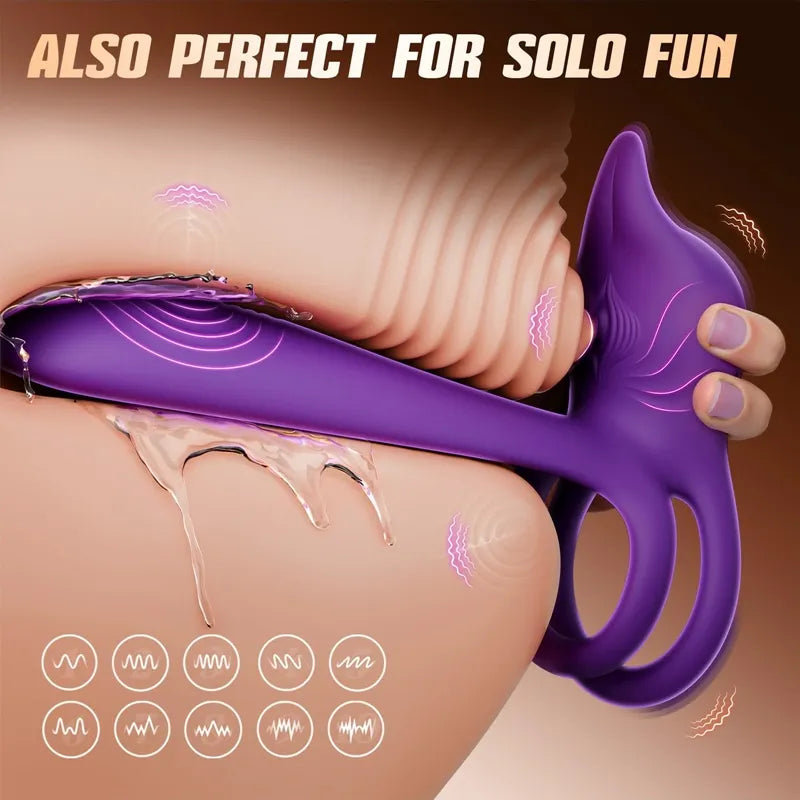 🎁Alisanda® Enchanted Girl Luxe Smart Vibrating Ring – App-Controlled Pleasure for Couples 💫