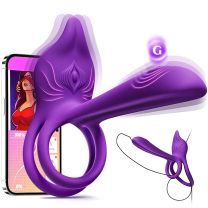 🎁Alisanda® Enchanted Girl Luxe Smart Vibrating Ring – App-Controlled Pleasure for Couples 💫