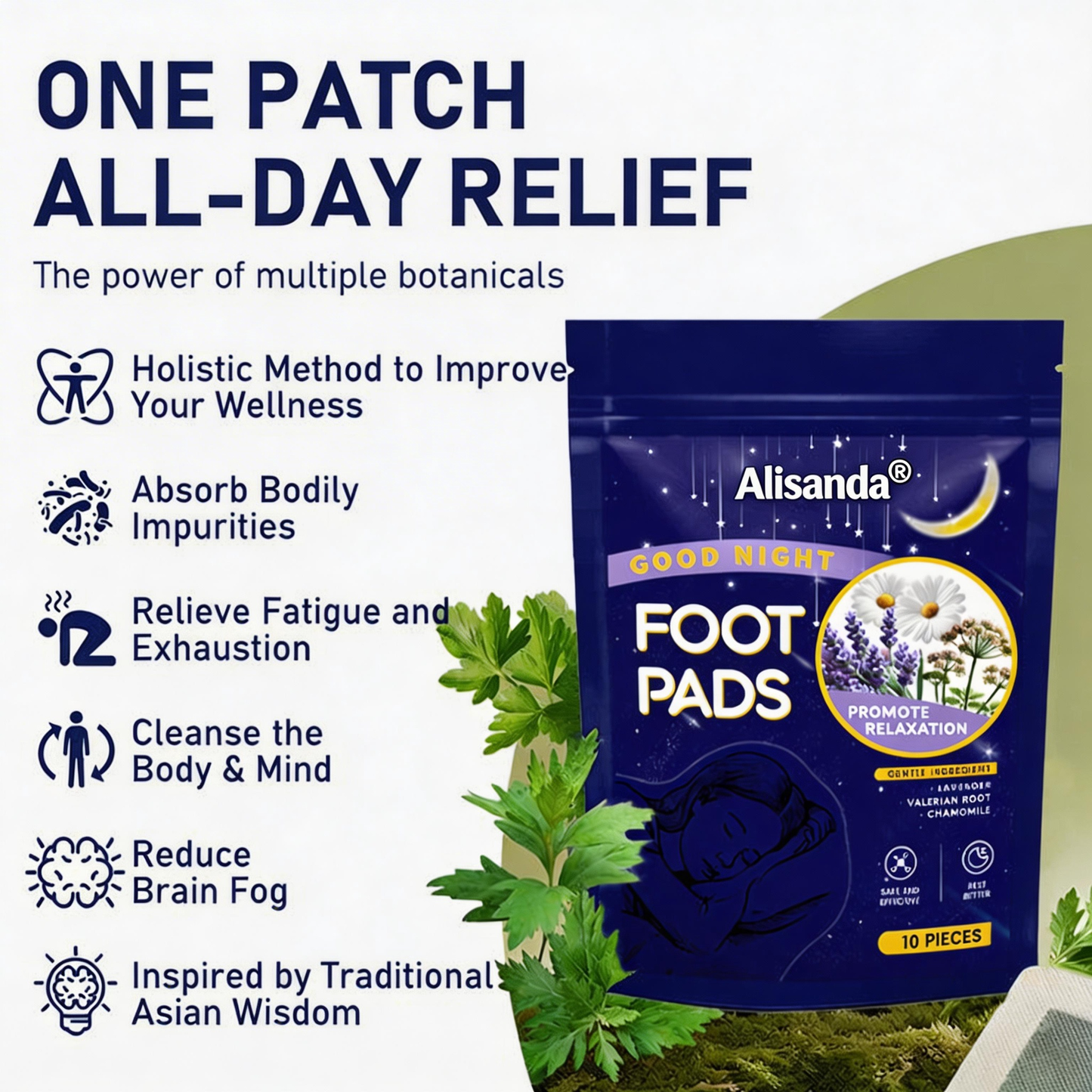 🔥Hot Sale🔥🌙 Body Care Foot Patches, Nighttime Soothing Care 👣✨