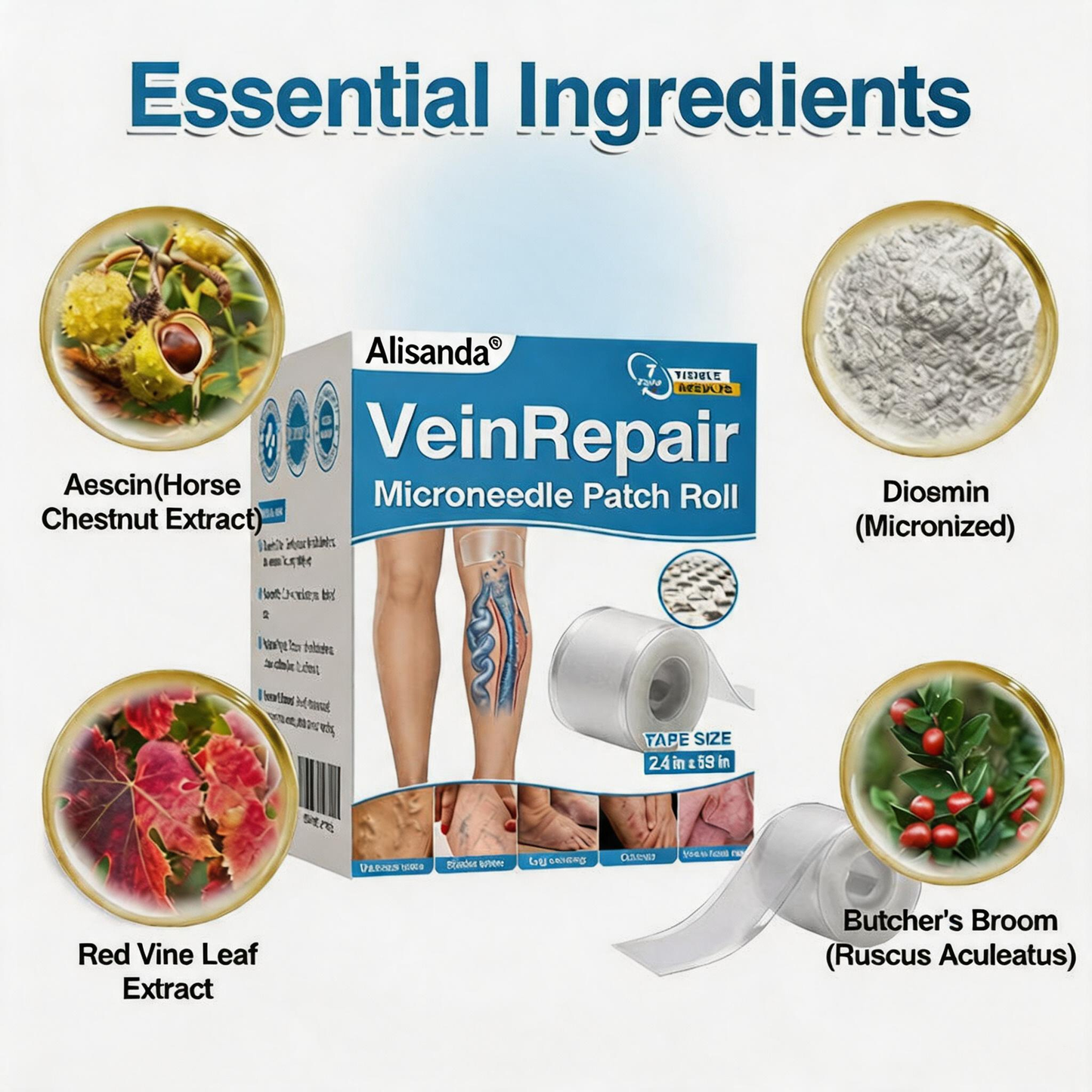 🇺🇸🥇👨‍⚕️✅Alisanda® VeinTarget Microneedle Patch⚡Instant Relief, Long-Term Results