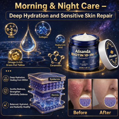 Made and Shipped from USA ✨Alisanda® Biotin 10-in-1 Skin Restoration Cream 🍀