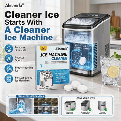 Ice Machine Cleaner Tablets 12 pieces per pack, removes limescale and odors