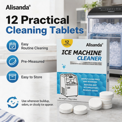 Ice Machine Cleaner Tablets 12 pieces per pack, removes limescale and odors