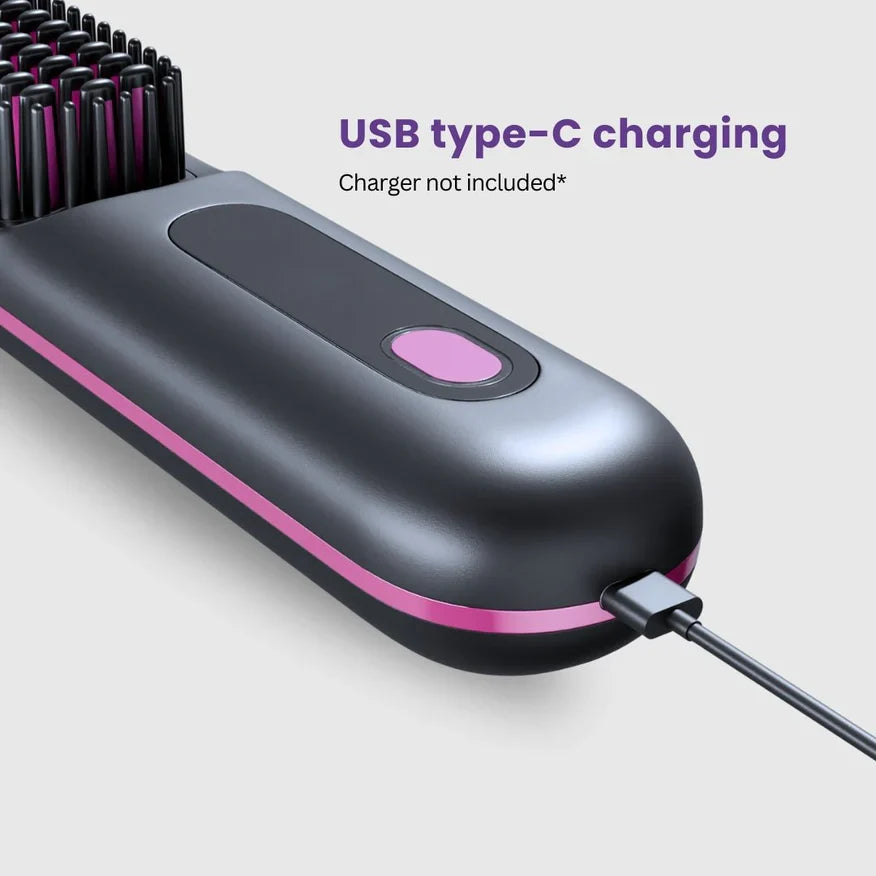 🔥Wireless Ceramic Heating Hair Straightening Comb