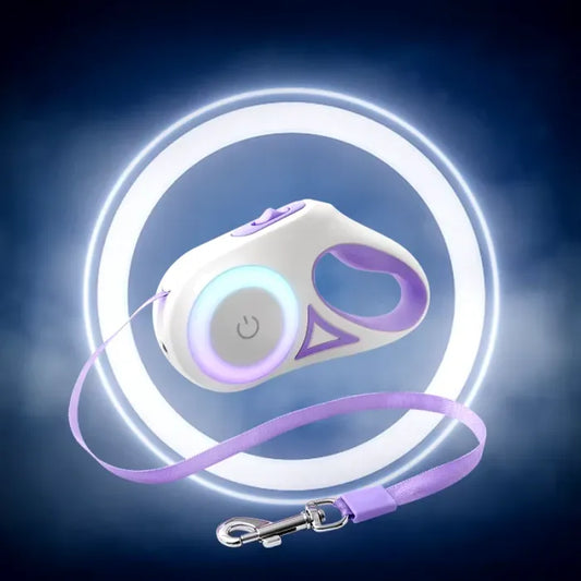 Automatisk LED-Hundkoppel med Ficklampa 5 m