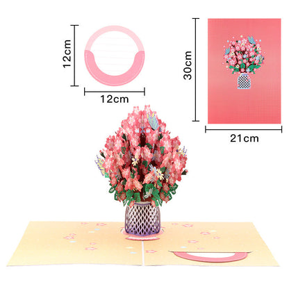 🌸3D Pop-Up Cherry Blossom Bouquet Card